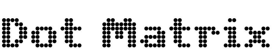 Dot Matrix Two Extended Font Download Free